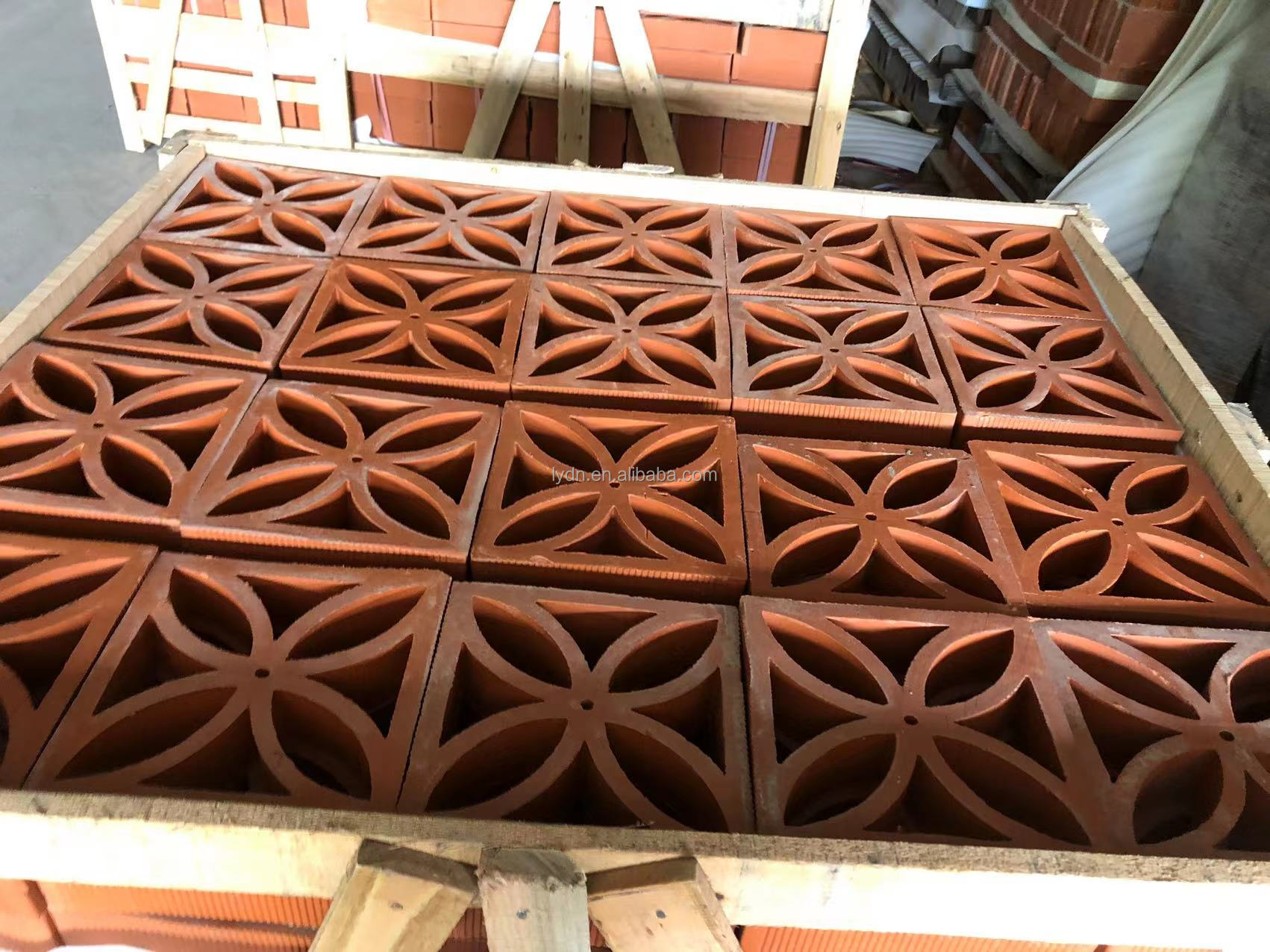Classical Design Handmade Terracotta Garden Wall Blocks For Exterior Facades And Walls