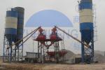 Wet Mix HZS75 Concrete Batch Mix Plant Compact Structure Land Space Saving