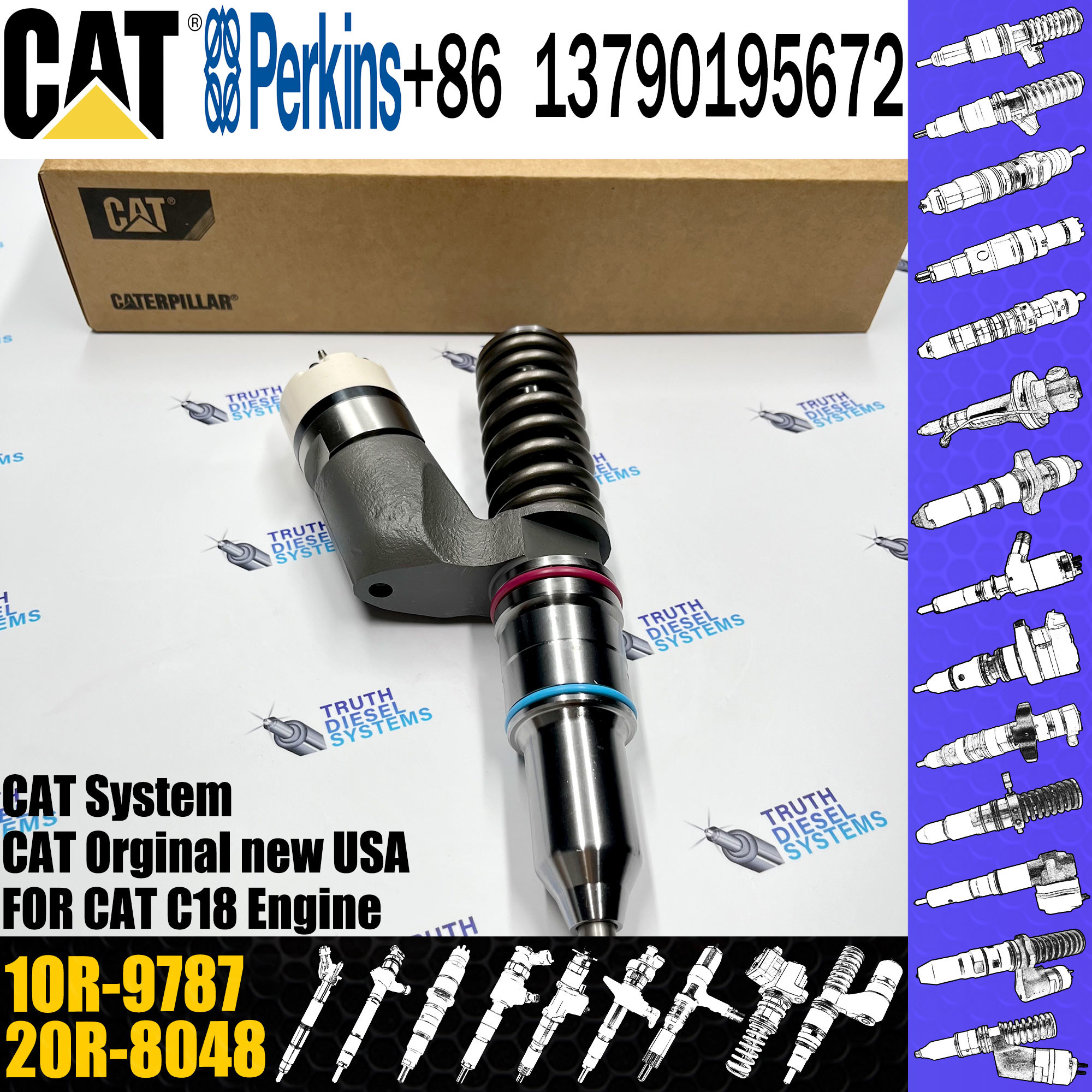 Fuel Injector 1OR-9787 20R-8048 1OR-7228 211-3025 1OR-2772 10R-0955 for Engine 3406E C18