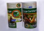 Custom CMYK printed self adhesive paper food product label for eggs packaging