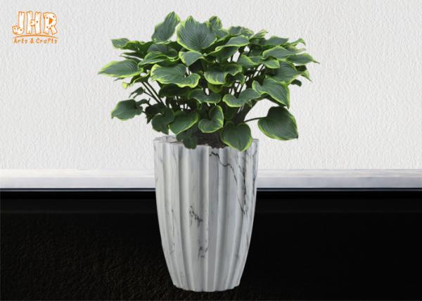 Quality Marbling Clay Flower Pots Fiberclay Plant Pots Large Pot Planters Clay Floor Vases for sale