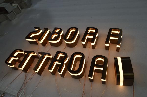 Buy cheap 3D Acrylic LED Edge Lit Signs Brass / Chromed Wall Mounted from wholesalers