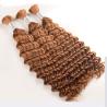 Buy cheap Double Drawn Deep Wave Human Hair Bulk For Braiding Natural Black from wholesalers