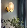 Buy cheap Luxury Alabaster Bedroom Bedside Wall Lamp Creative Staircase Aisle Art Decoration Background LED Wall Light from wholesalers