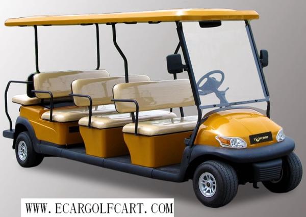 Buy cheap Yellow 12 Passenger Golf Cart , Electric Shuttle Bus For Tourist Resort from wholesalers