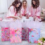 Custom Color Accepted Fashion Flower Printing Fancy Shopping Paper Bags For