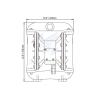 Buy cheap 24GPM / 90LPM Air Driven Diaphragm Pump For Biodiesel , Water Fluid Transfer from wholesalers