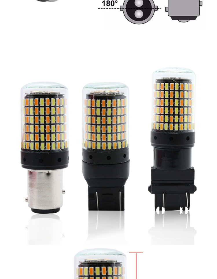 168smd Reversing Car Turn Signal Lights 12v Universal Led Fog Lights 30w