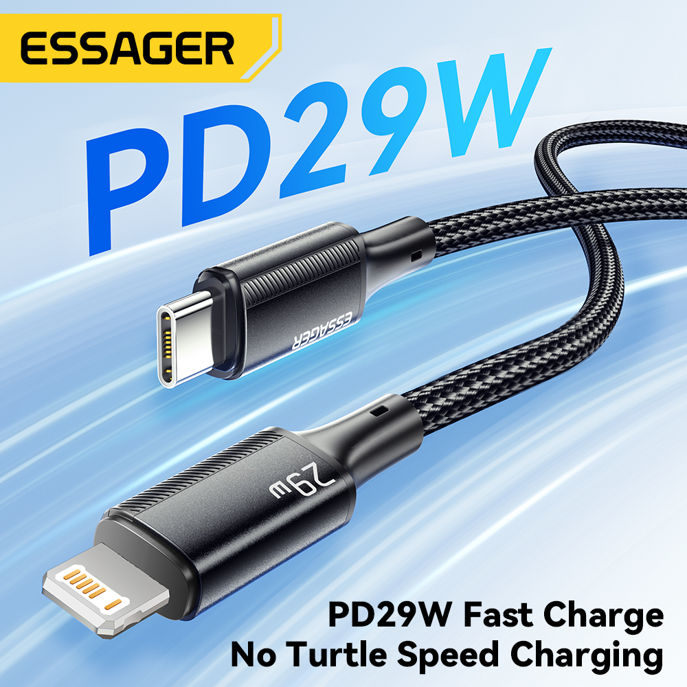ESSAGER ES-X45 Pd 29w Usb C To Lighting Iphone Fast Charging Cord