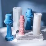 3D Roman Silicone Column Candle Mold European Simple Home Furnishing Aromatherap