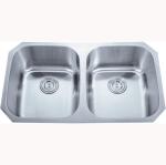 Buy cheap 0.7mm 0.8mm Under Counter Mount Stainless Steel Sink Double Bowl SUS201 from wholesalers