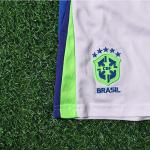 Brazil National Team 2025-2026 Season Childrens Away Jersey Lightweight Quick