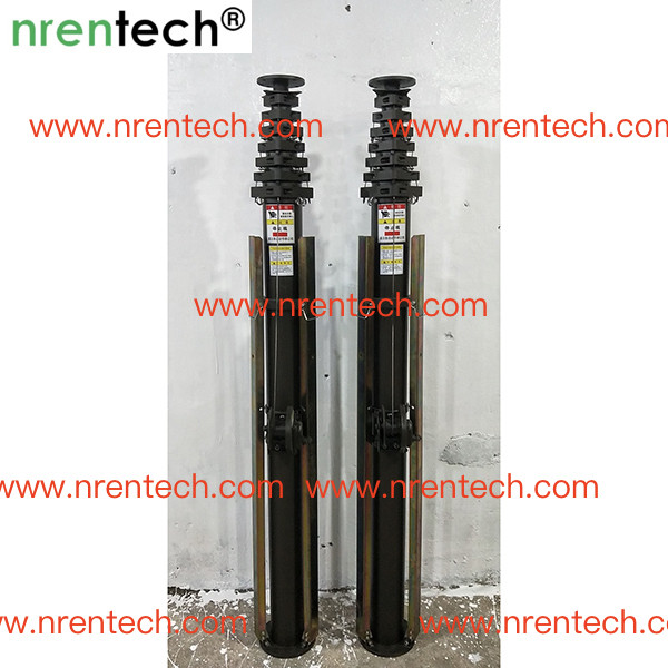 10m antenna mast/ aluminum push up telescoping mast/ telescoping mast/manual crank winch telescopic mast