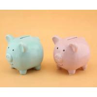 Buy cheap OEM 800g Ceramic Pig Piggy Bank 5 Color small middle and big size product