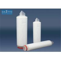 Buy cheap Natural Hydrophobicity Pleated Filter Cartridge 0.45 1.0um Micron Rating product