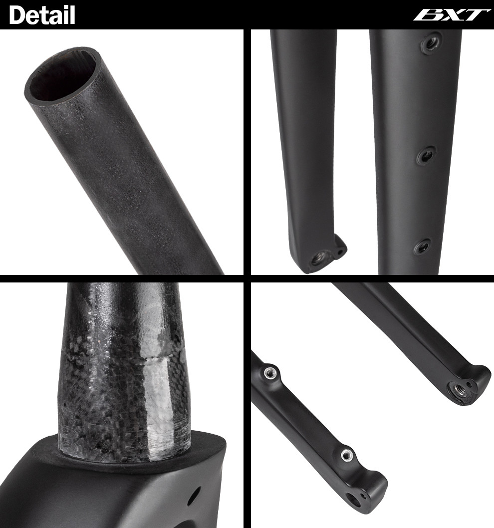 Full Carbon Road Bike Fork 700C Road Bike Gravel Forks Thru Axle 650B