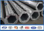 Round Hot dip Galvanized Steel Tubular Pole ASTM A123 Standard flange mode