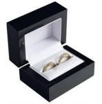 Eco Friendly Jewelry Wooden Box Food Grade Lacquer For Wedding Double Rings