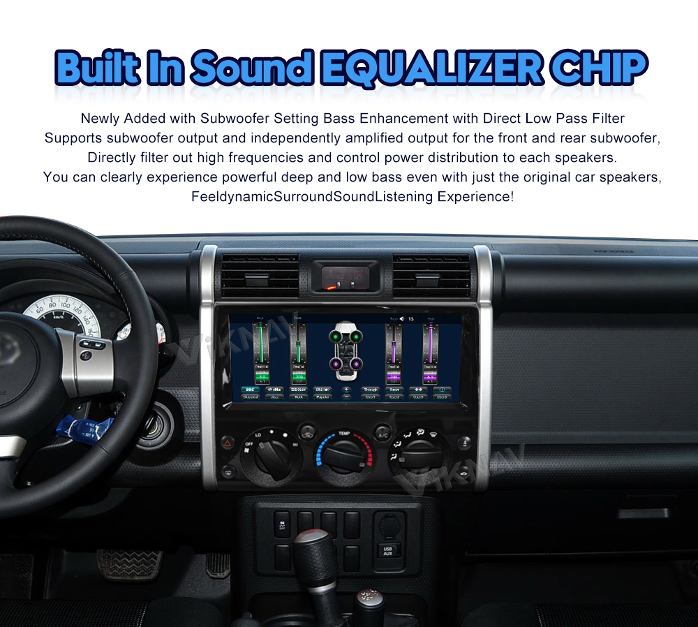 8 Core 128GB Car Multimedia Player For Toyota FJ Land Cruiser 2007-2017