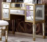 Unique design bedroom furniture sparkly mirrored dresser 5 drawers dressing