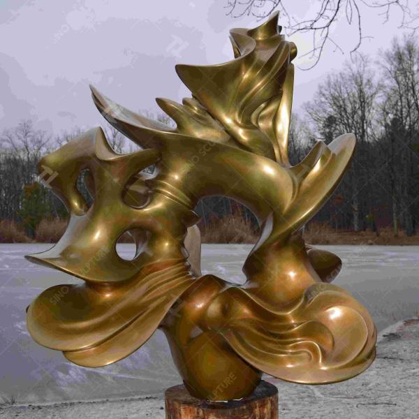 Buy cheap 1M High Golden Casting Bronze Sculpture Sun Wheel Outdoor Bronze Statues from wholesalers