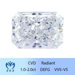 Colorless 10 Mohs Radiant Cut Lab Grown Fancy Diamonds VS-VVS Clarity