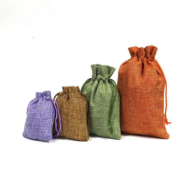 15*17cm Reusable Canvas Drawstring Bags Pocket For Gift Jewelry
