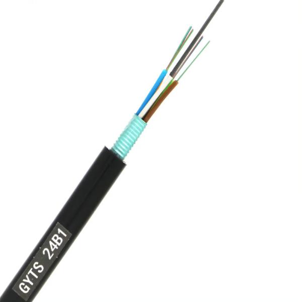 Buy cheap 24 Core Outdoor Loose Tube Stranded Direct Buried GYTS Communication Cable Armoured Optical Fiber Cable from wholesalers