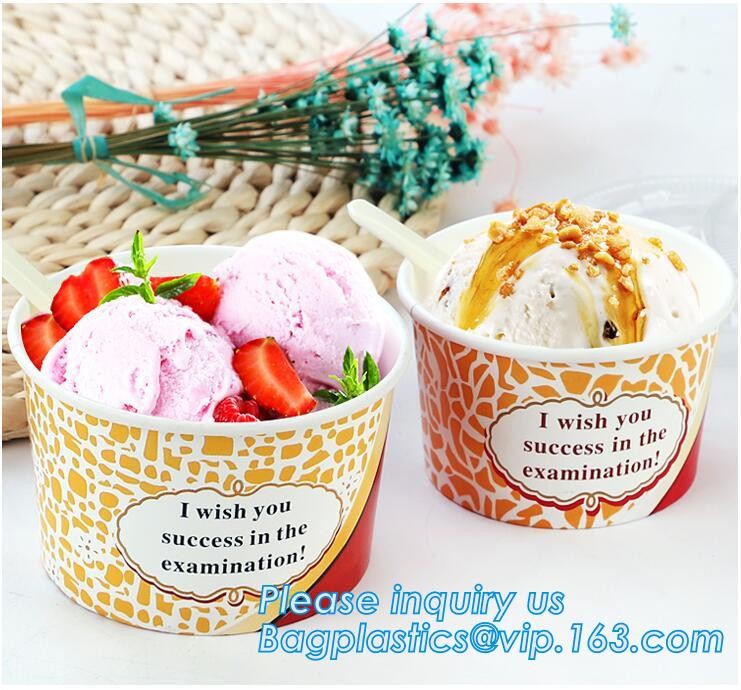 take away 8oz 4oz 7oz icecream cups with 95mm dome lids,12oz Eco-friendly recycled ice cream paper cup with lid spoon