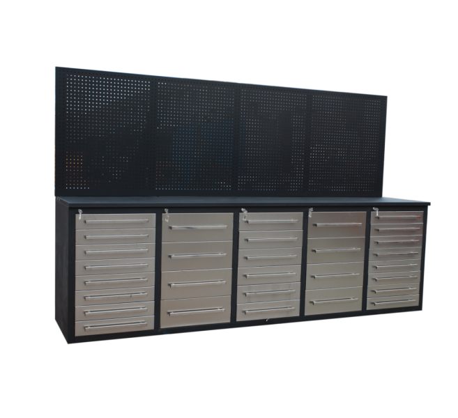 Arbitrary Combination Steel Workbench with Heavy Duty Wheels and Powder Coat Finish