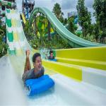 Adult Rainbow Fiberglass Water Slide For Resort Park