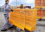Q235 Steel Mesh Edge Protection Fencing With Toeboard For Building