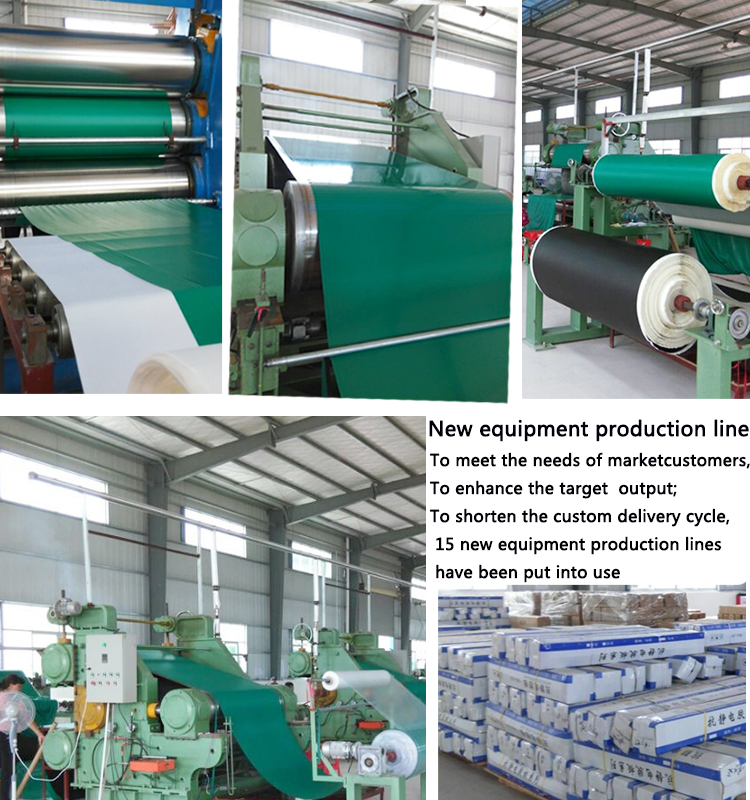 SGS Static Dissipative 3.6Mpa 2 Layers ESD Rubber Table Mat