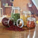Stocked Airtight Glass Jam Jar Canister Multi Capacity Soda Glass Material