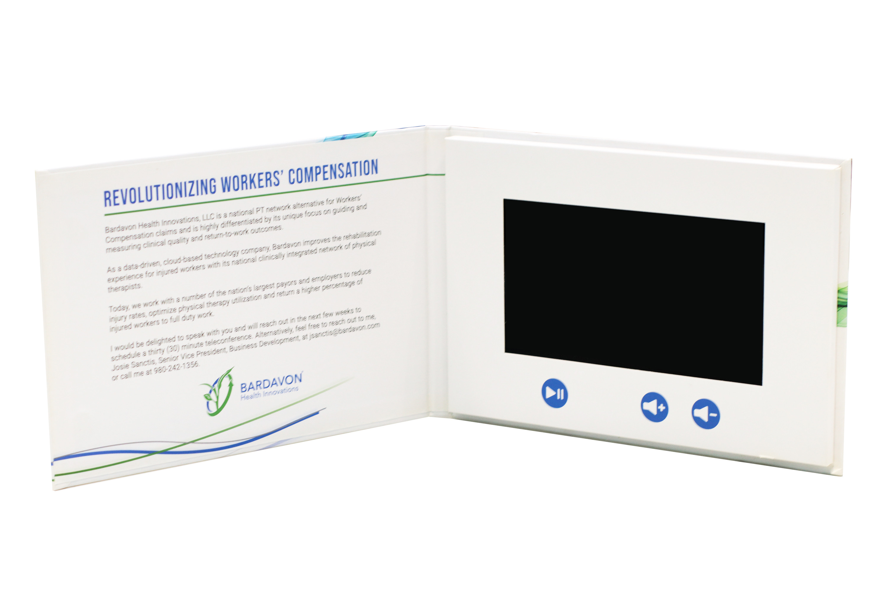 Custom LCD Video Business Cards 1024*600P 16GB Lcd Greeting Card