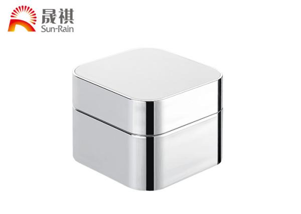 Buy cheap Luxury Square Cosmetic Cream Jars , 50g Acrylic Cosmetic Containers For Packaging from wholesalers