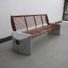 Buy cheap 3 Seater Outdoor Steel Park Benches Seats With Backrest Cement Stone Base from wholesalers