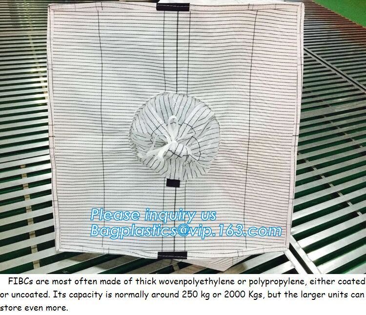 100% New Virgin Polypropylene PP Woven Big Bulk Bag Jumbo Bag FIBC For Packing Sand 1 Ton 1.5 Ton 2 Ton Made In package