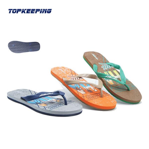 Buy cheap Print Men EVA Beach Slipper PVC Herringbone Slipper Flip Flop from wholesalers