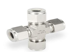 Buy cheap BSP Double Ferrule 25mm 6000 Psi SS316 Pipe Fittings Cross from wholesalers