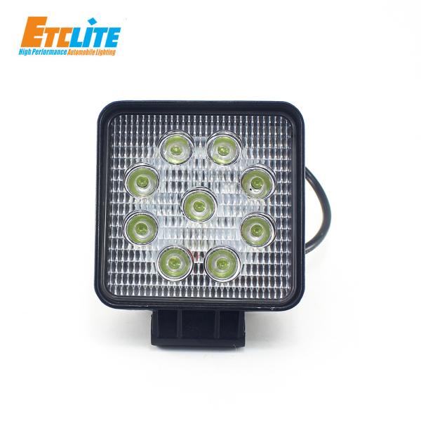 Etclite High Power Super Bright Motorcycle 3 Inch 27W Lamp Square 4X4 Truck