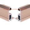 Buy cheap Rose Golden Brushed Aluminium Sliding Door Extrusions Profiles For Wardrobe from wholesalers