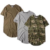 Buy cheap Adults Soft Camo Hemp Cotton Clothing Curved Bottom Scoop T Shirt Machine Wash. product
