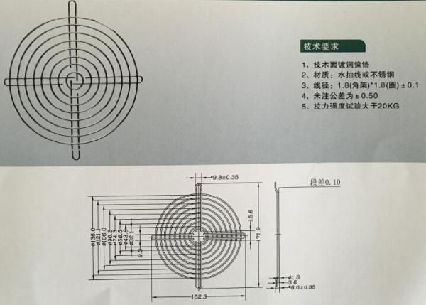*d=145mm* Fan Finger Guards/Stainless steel net/Copper plating net/Nickel