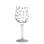 Custom Design High Quality Personalized Glitter 450ml Red Wine Glass Glass Gift