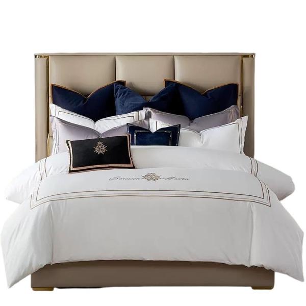 Buy cheap Custom Cotton Hotel Bedding Set with Percale European Style and Luxury Embroidery Logo from wholesalers