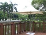 Stainless Steel Iron Base Beach Sunshade Umbrella Deck Mounted Cantilever