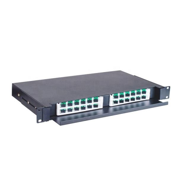 Buy cheap OEM 19 Inch Rack Mount Chassis 1U Angled SC LC Fiber Optic Patch Panel from wholesalers