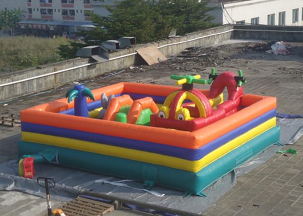 Buy cheap Plato PVC Tarpaulin Childrens Inflatable Fun Park With Slide And Tunnel from wholesalers