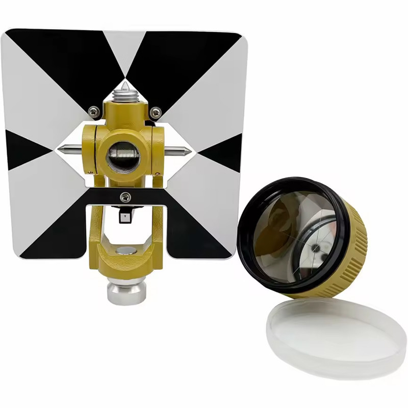 Single Prism Compatible for Topcon SOUTH FOIF Total Station Surveying Constant -30/0mm 5/8x11 Female Thread Metal Holder